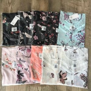 Candie's Print Lace Inset Tops xs Lot